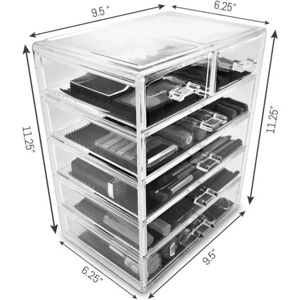 Sorbus Acrylic Makeup Organizer - Organization and Storage Case for Cosmetics